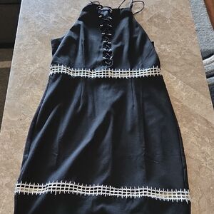 VENUS Black Sheath Mini Dress Halter Sleeveless